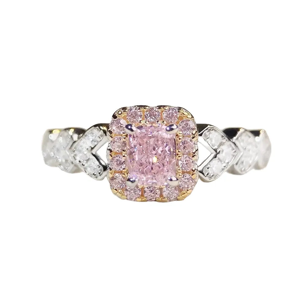 Cushion Gem Interwoven Band Ring