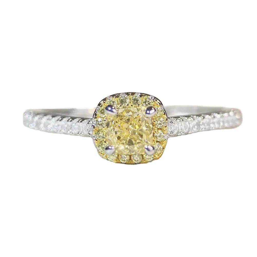 Cushion Gem Halo Ring