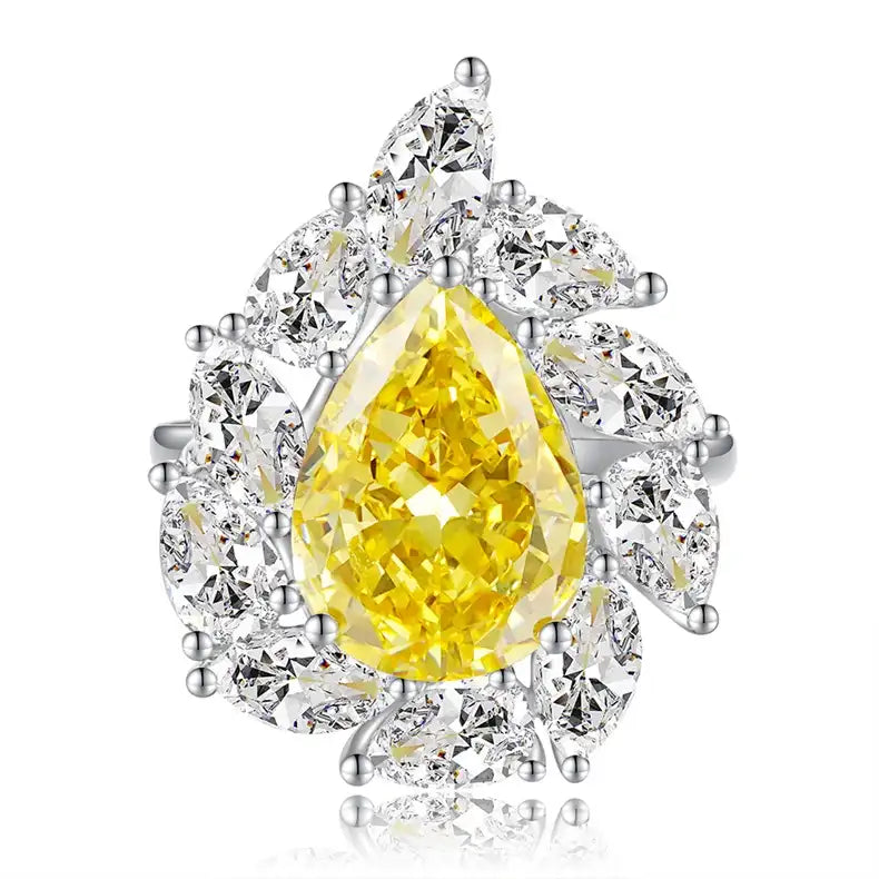 Jewelry_925Silver-12.8ct-yellow-Pear-Prongsetting-HighCarbonDiamond-FrontView.jpg