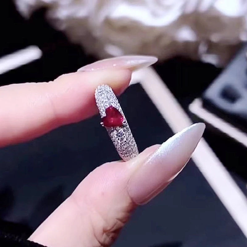 Heart gem ring