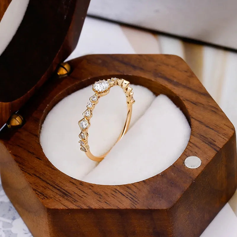 Round Gem Accent Ring