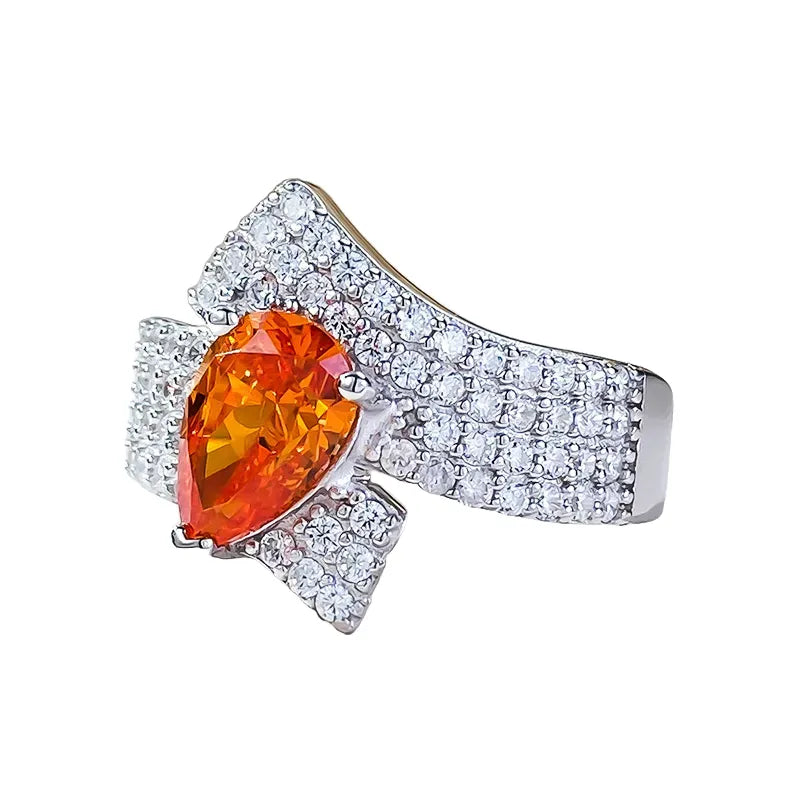 Pear - shaped Gem Pavé Ring
