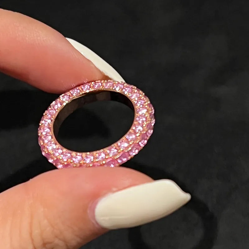 Full - circle gemstone eternity ring