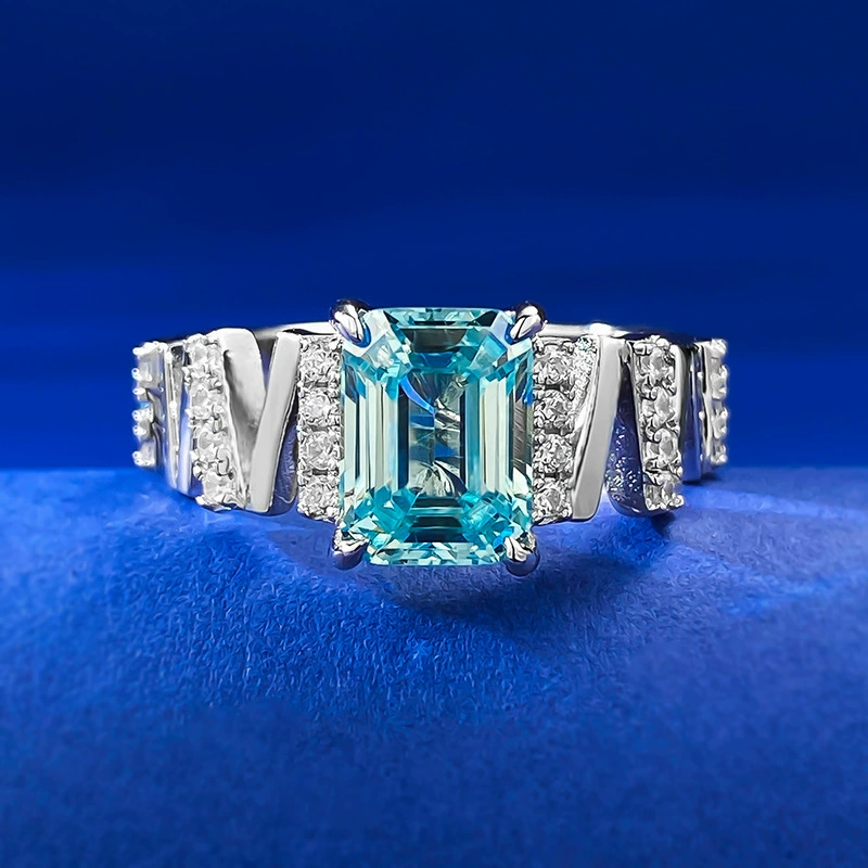 Rectangular Gem Accent Ring