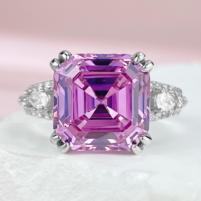 Emerald - cut gem band ring