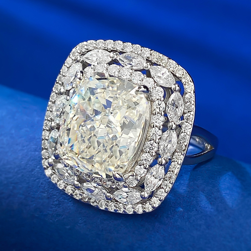 Cushion Gemstone Halo Ring