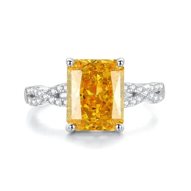 Twisted Pavé Gem Ring