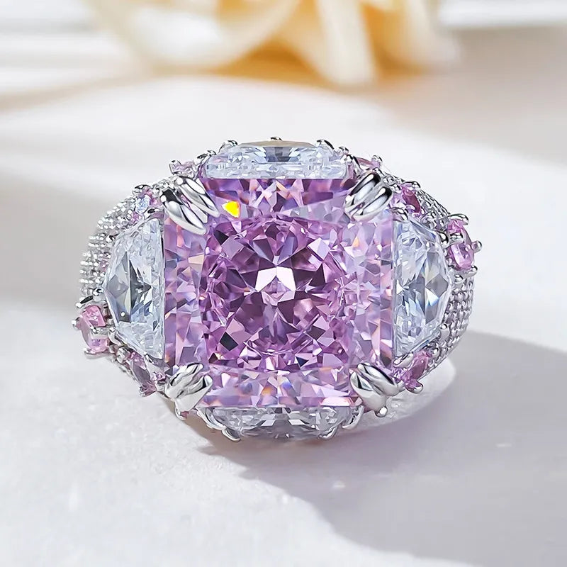Square gemstone statement ring