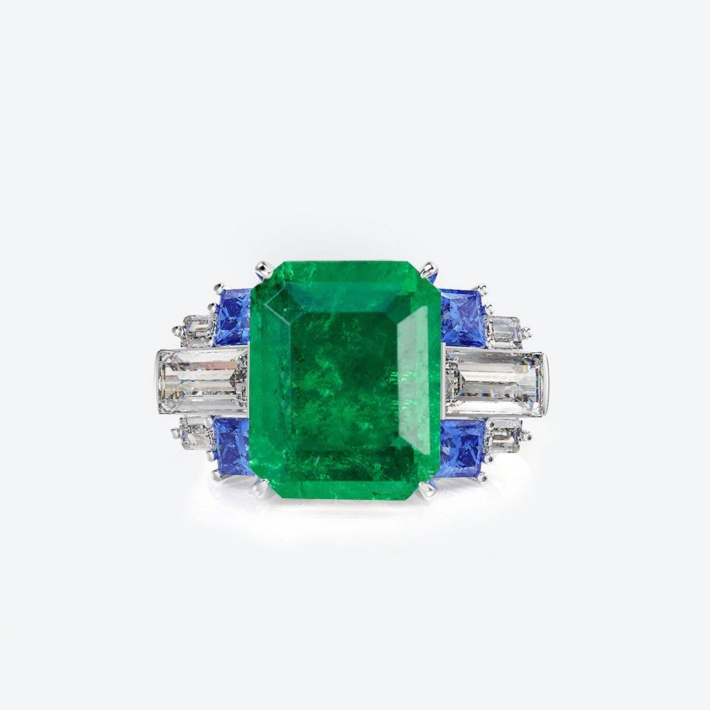 Emerald - cut Accent Ring