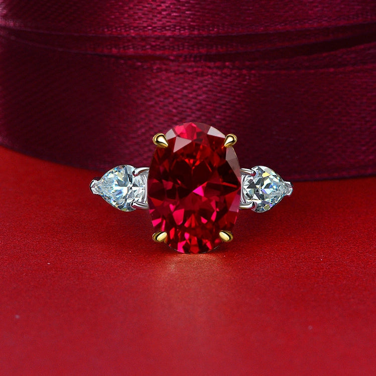 Oval and Pear Gemstone Ring