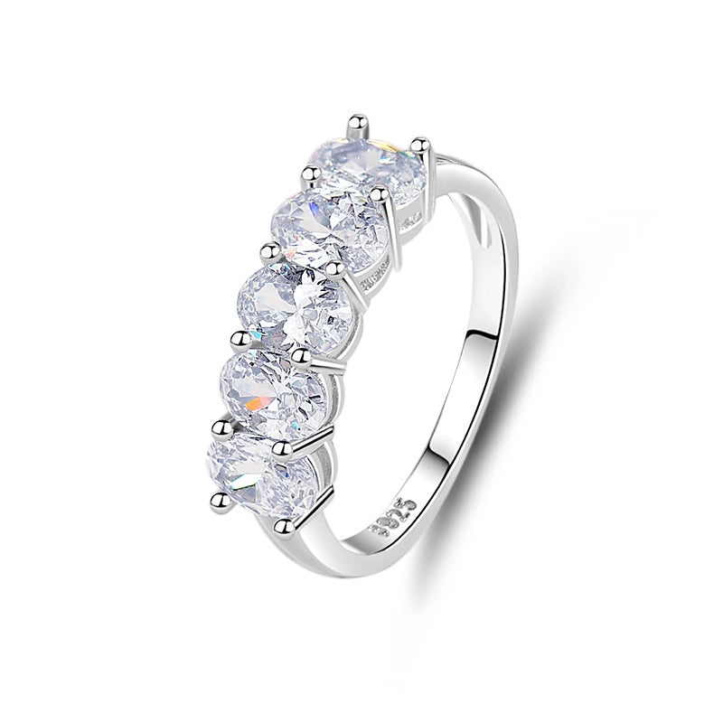 Five - stone oval ring